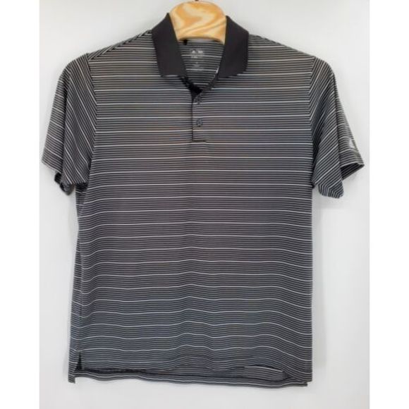 adidas Other - Adidas Golf ClimaLite Performance Black White Striped Polo Mens Size XL Great